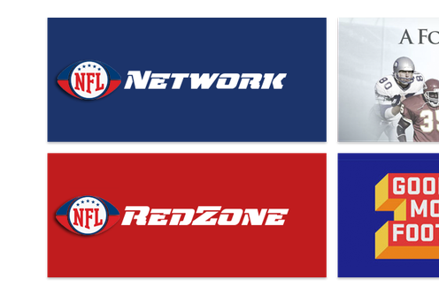 NFL Network and NFL RedZone channel tiles